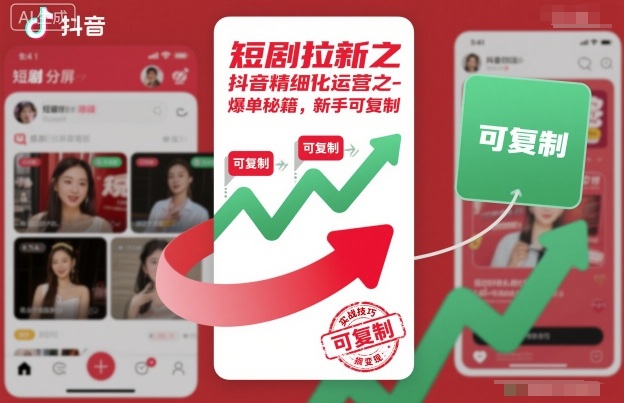 短剧拉新之抖音精细化运营之爆单秘籍，新手可复制-副业网