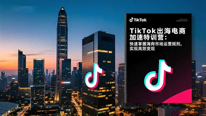 TikTok出海电商加速特训营：快速掌握海外市场运营规则，实现高效变现-副业网