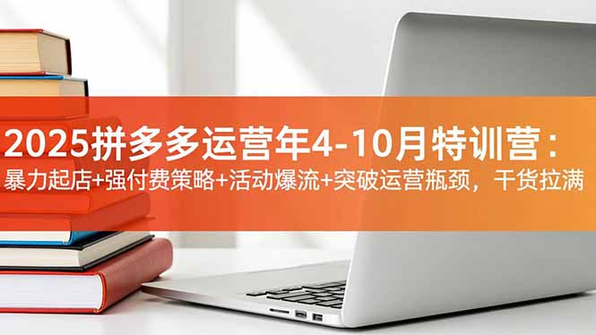 2025拼多多运营年4-10月特训营：暴力起店+强付费策略+活动爆流+突破运营瓶颈，干货拉满-副业网