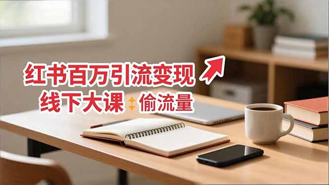 小红书百万引流变现-11月线下大课：分享从0到百万引流路径，手把手教偷流量、拿结果-副业网