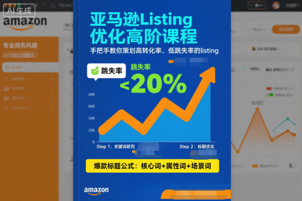 亚马逊Listing优化高阶课程，手把手教你策划高转化率、低跳失率的listing-副业网