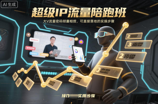 超级IP流量陪跑班，大V流量密码倾囊相授，可直接落地的实操步骤-副业网