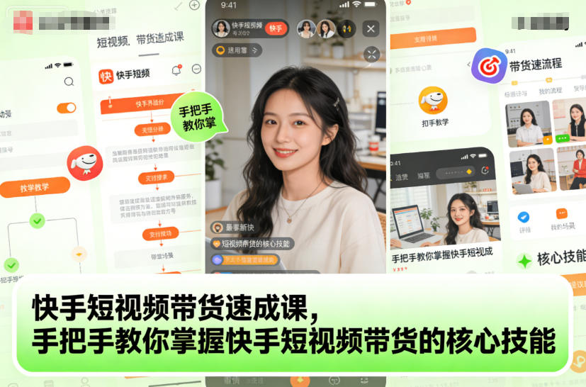 快手短视频带货速成课，手把手教你掌握快手短视频带货的核心技能-副业网