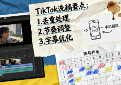 TikTok洗稿剪辑全流程课-副业网