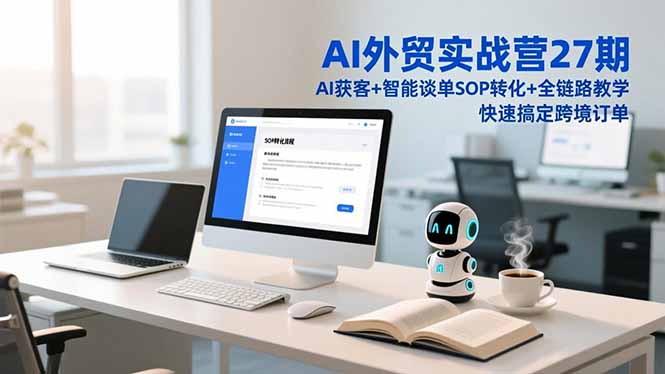 AI外贸实战营27期，AI获客+智能谈单+SOP转化+全链路教学，快速搞定跨境订单-副业网