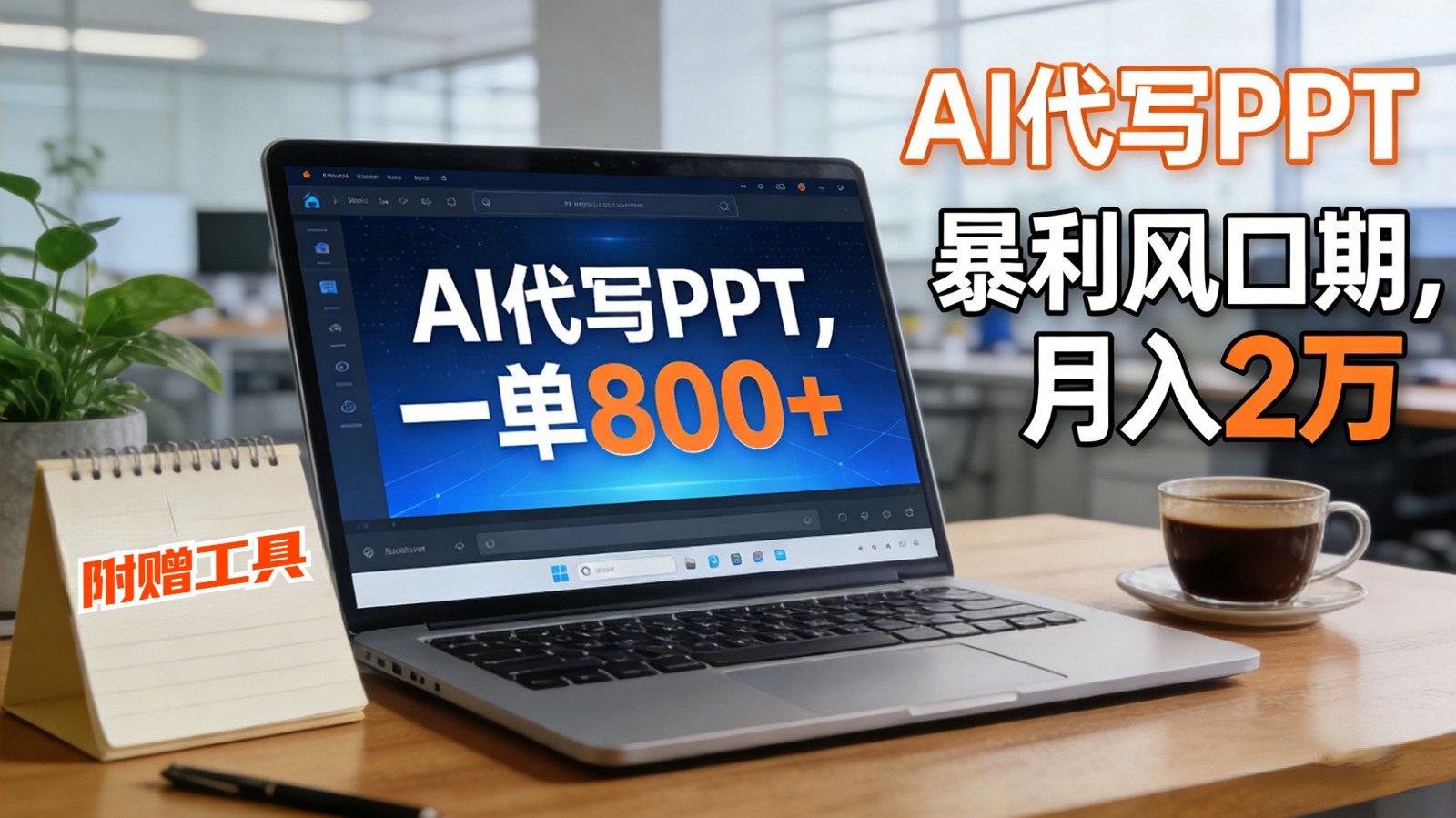 AI 代写做 PPT！一单狂赚 800+，风口期月入 2 万(工具 + 提示词直接送)-副业网