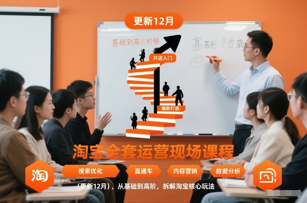 淘宝全套运营现场课程(更新12月)，从基础到高阶，拆解淘宝核心玩法-副业网