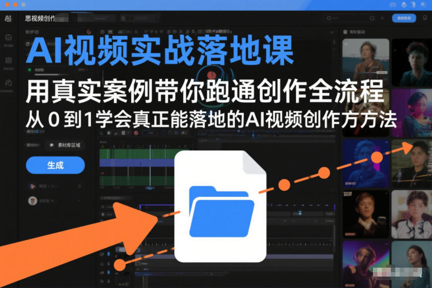 AI视频实战落地课，用真实案例带你跑通创作全流程，从0到1学会真正能落地的AI视频创作方法-副业网