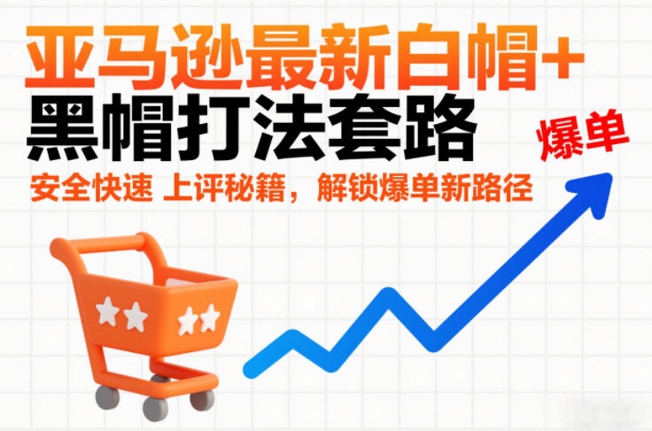 亚马逊最新白帽+黑帽打法套路，安全快速上评秘籍，解锁爆单新路径-副业网