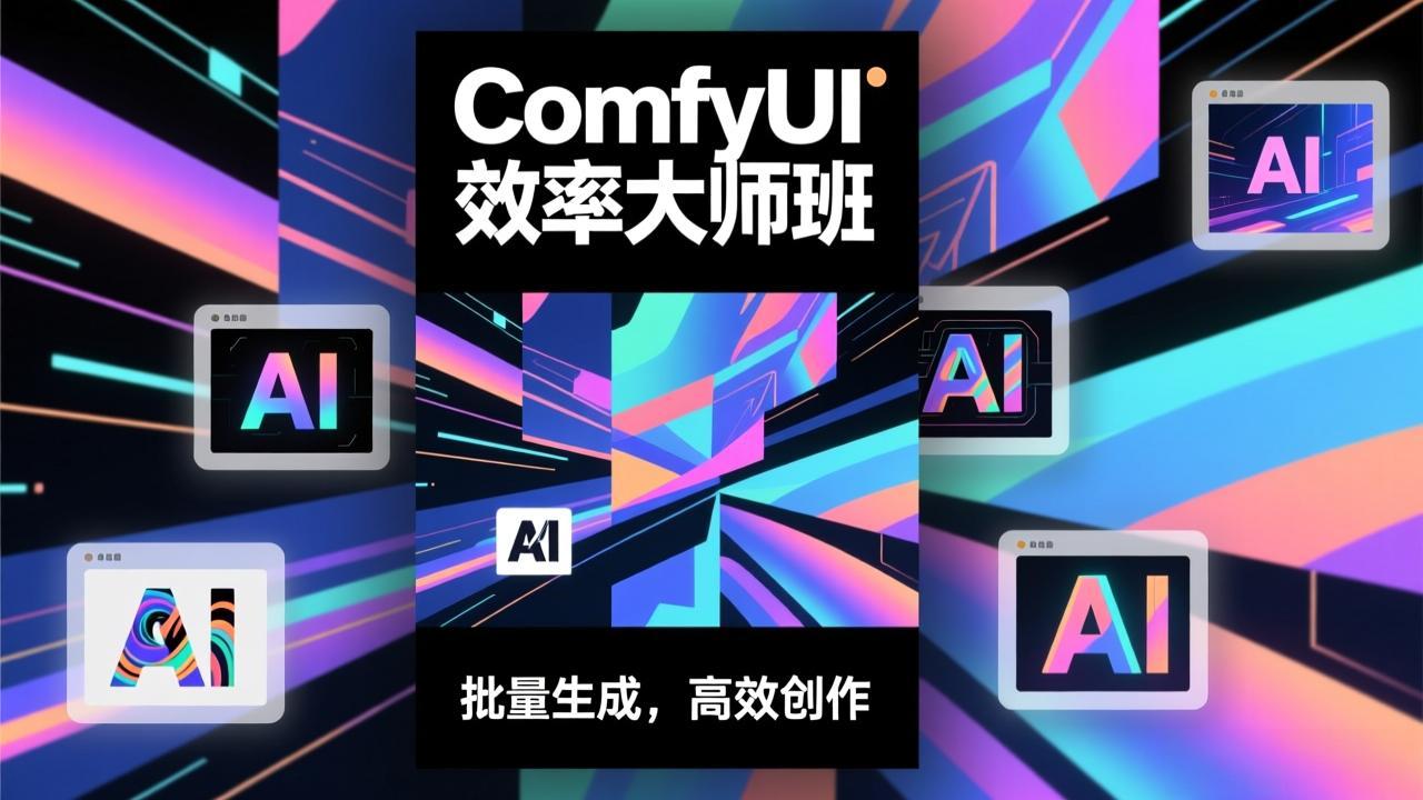 ComfyUI效率大师班：工作流搭建，批量生成，将个人AI出图效率提升5-10倍，月接单收入1-3万-副业网
