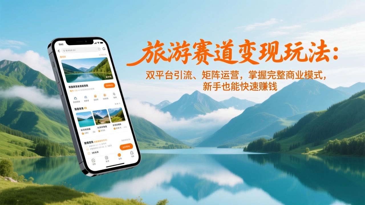 旅游赛道变现玩法：双平台引流、矩阵运营，掌握完整商业模式，新手也能快速赚钱-副业网