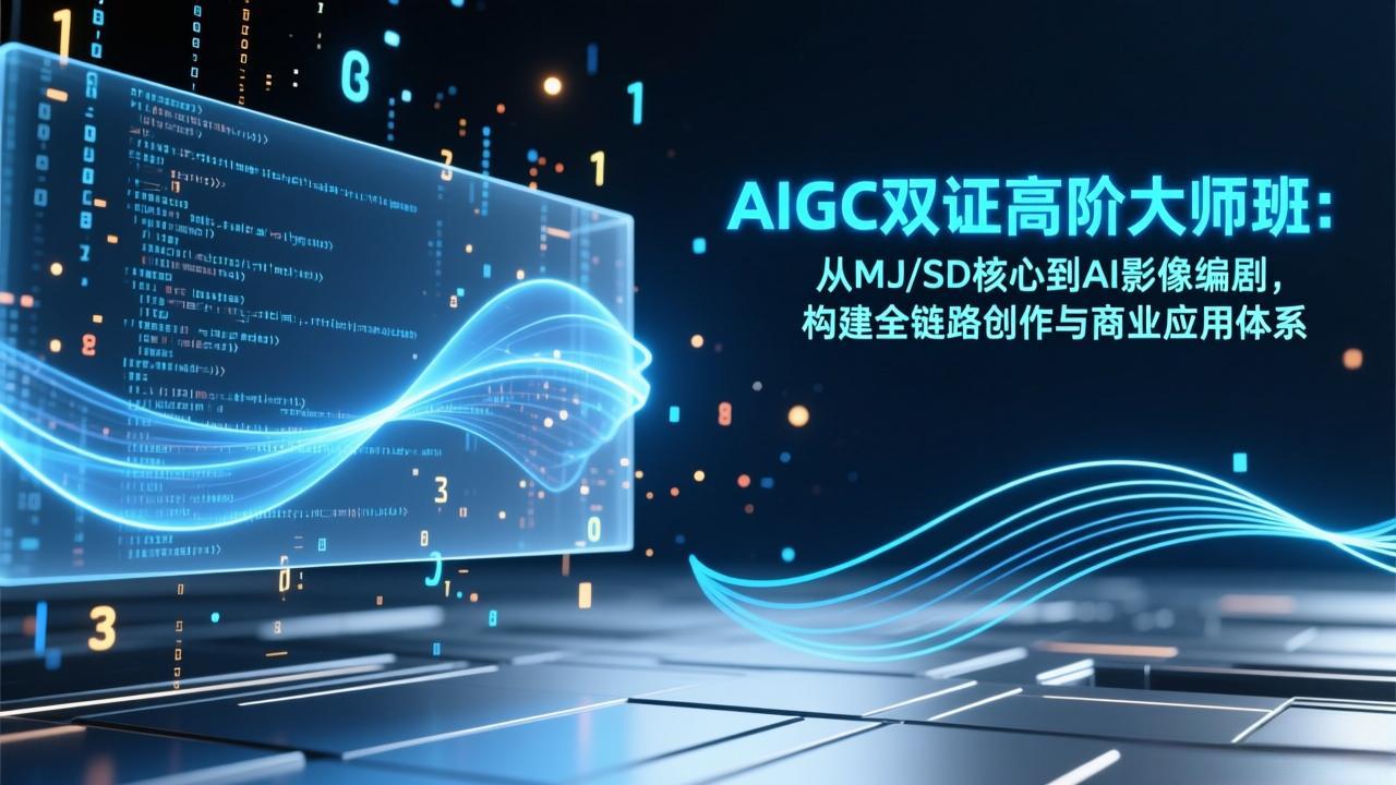 AIGC双证高阶大师班：从MJ/SD核心到AI影像编剧，构建全链路创作与商业应用体系-副业网