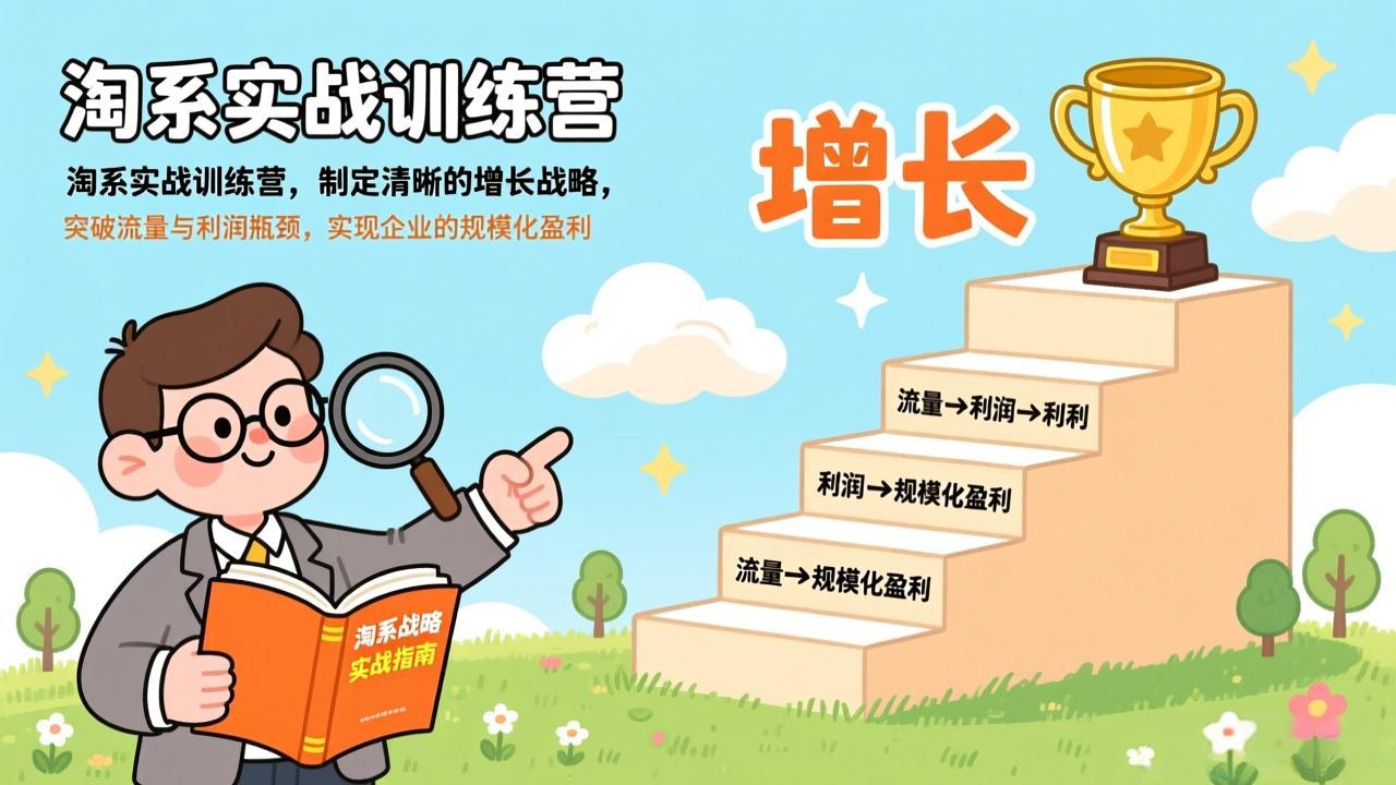 淘系实战训练营，制定清晰的增长战略，突破流量与利润瓶颈，实现企业的规模化盈利-副业网