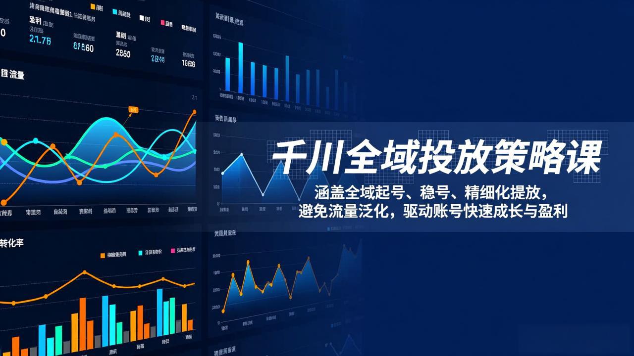 千川全域投放策略课：涵盖全域起号、稳号、精细化投放，避免流量泛化，驱动账号快速成长与盈利-副业网