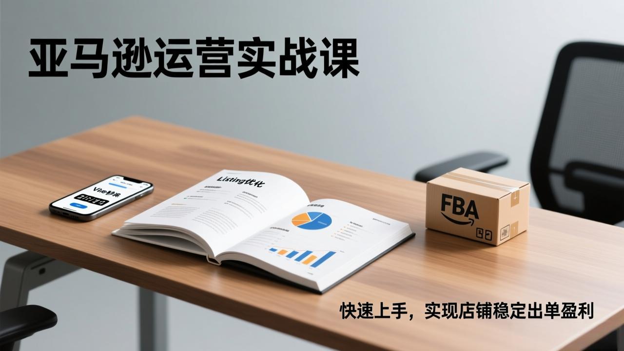 亚马逊运营实战课，Listing优化、Vine秒杀、FBA发货，快速上手，实现店铺稳定出单盈利-副业网