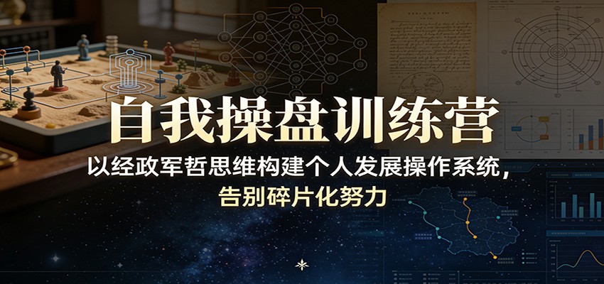 自我操盘训练营：以经政军哲思维构建个人发展操作系统，告别碎片化努力-副业网
