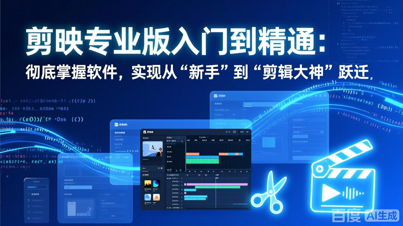 剪映专业版入门到精通：彻底掌握软件，实现从“新手”到“剪辑大神”跃迁-副业网
