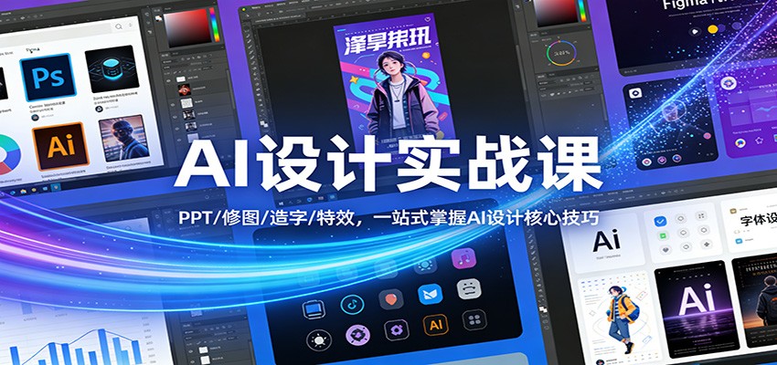 AI设计实战课：PPT/修图/造字/特效，一站式掌握AI设计核心技巧-副业网