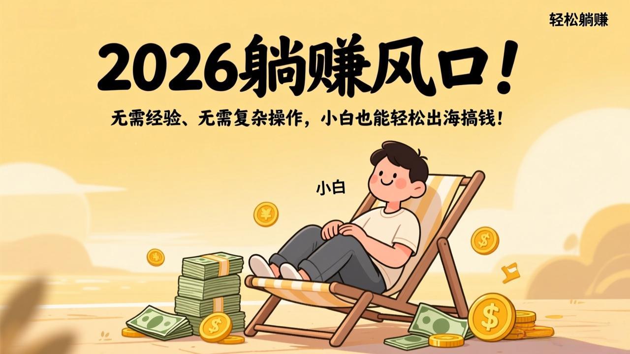 2026躺赚风口！无需经验、无需复杂操作，小白也能轻松出海搞钱！-副业网