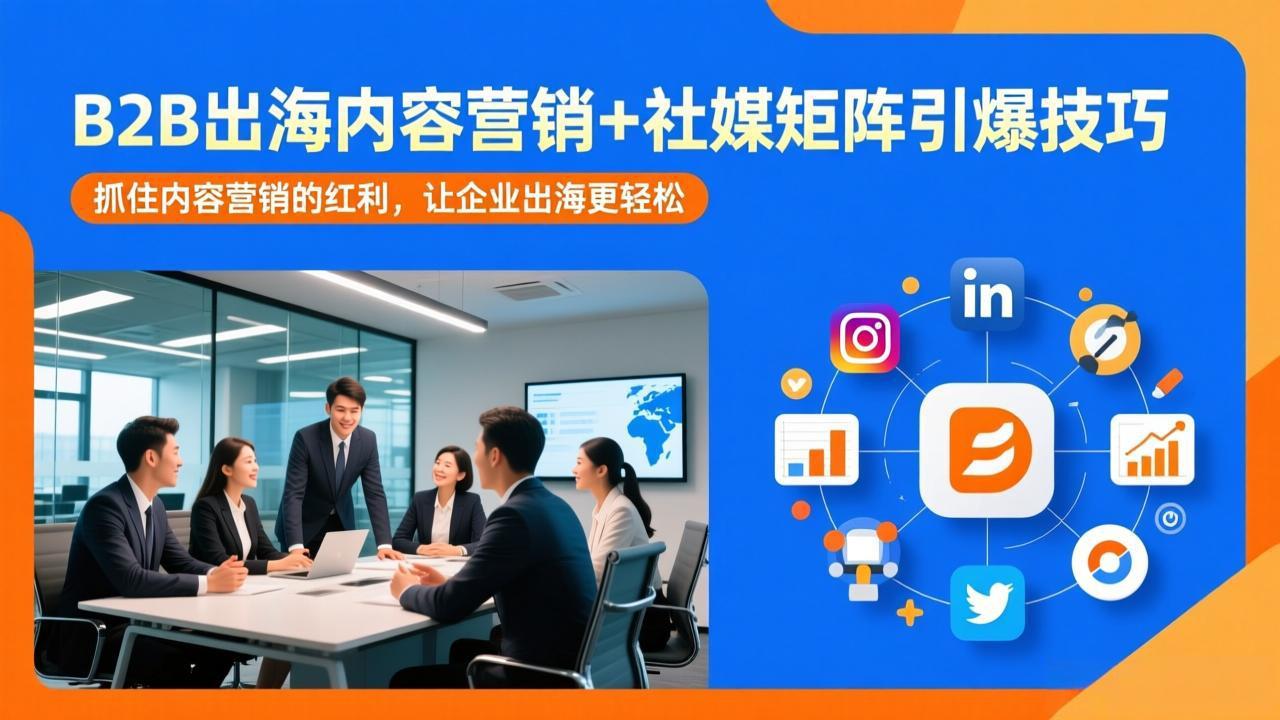 B2B出海内容营销+社媒矩阵引爆技巧：抓住内容营销的红利，让企业出海更轻松-副业网