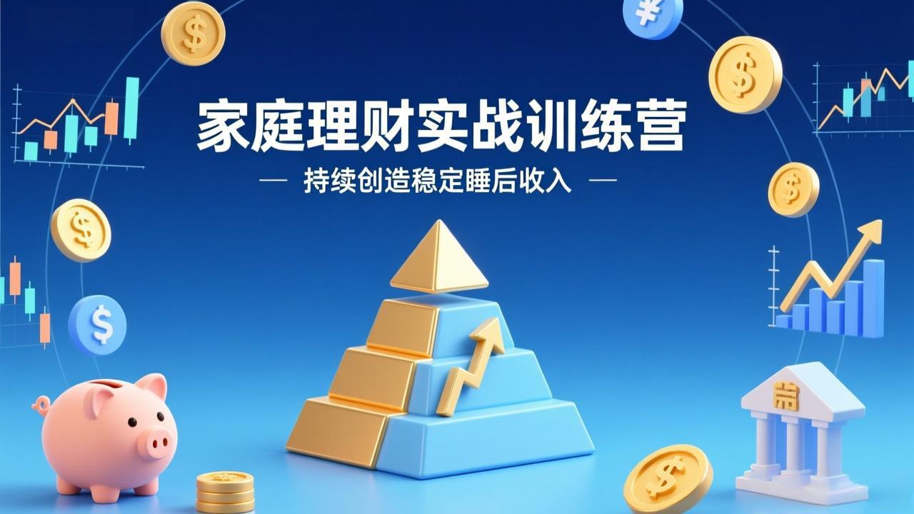 家庭理财实战训练营：从0到1建体系，三阶进阶层层递进，助你持续创造稳定睡后收入-副业网