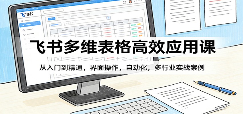 飞书多维表格高效应用课：从入门到精通，界面操作，自动化，多行业实战案例-副业网