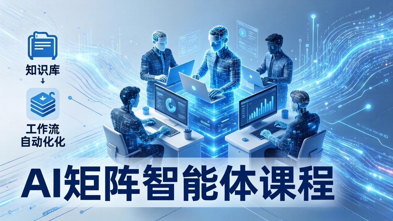 AI矩阵智能体实战：100个数字员工批量生产内容，文本知识库+工作流自动化全搞定-副业网