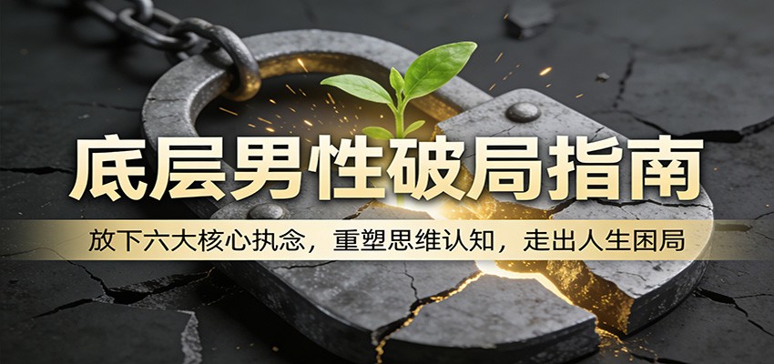 底层男性破局指南：放下六大核心执念，重塑思维认知，走出人生困局-副业网