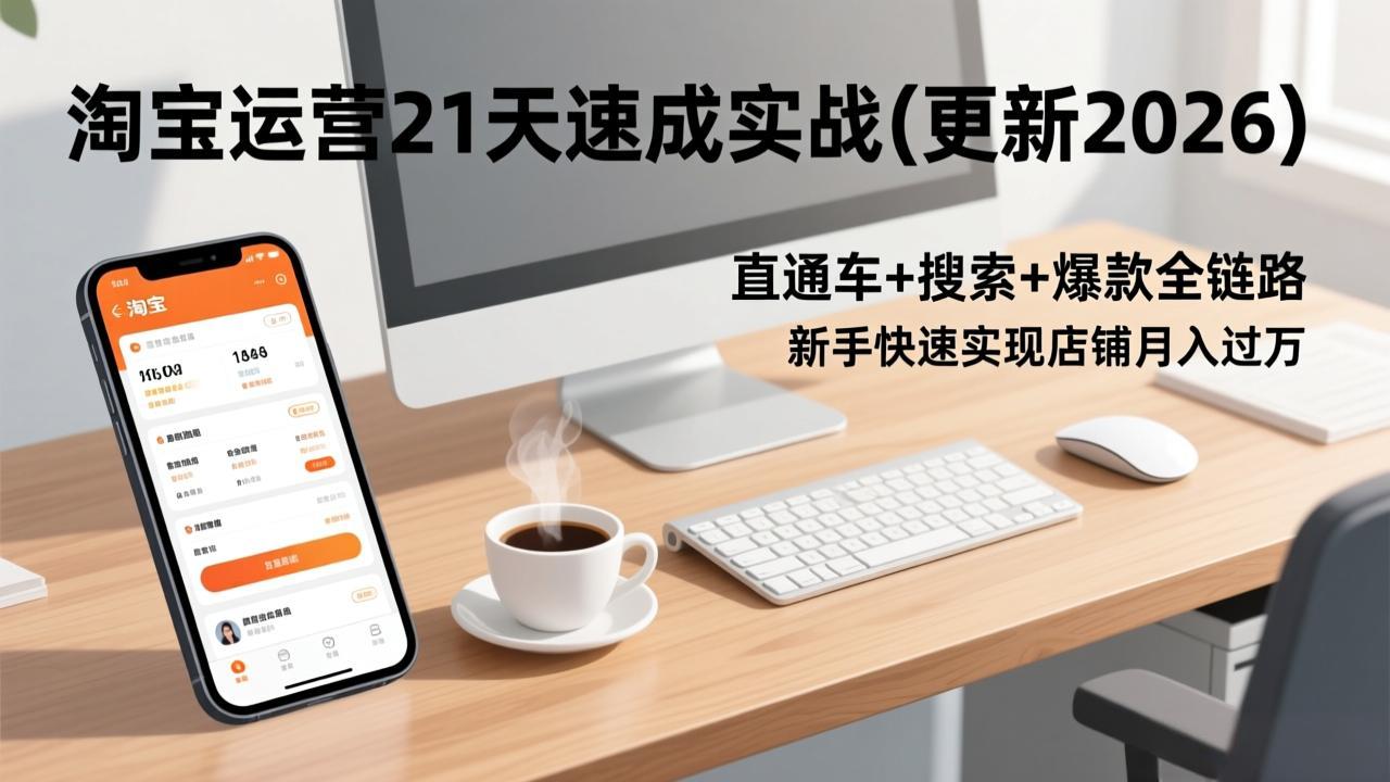 淘宝运营21天速成实战(更新3月-副业网