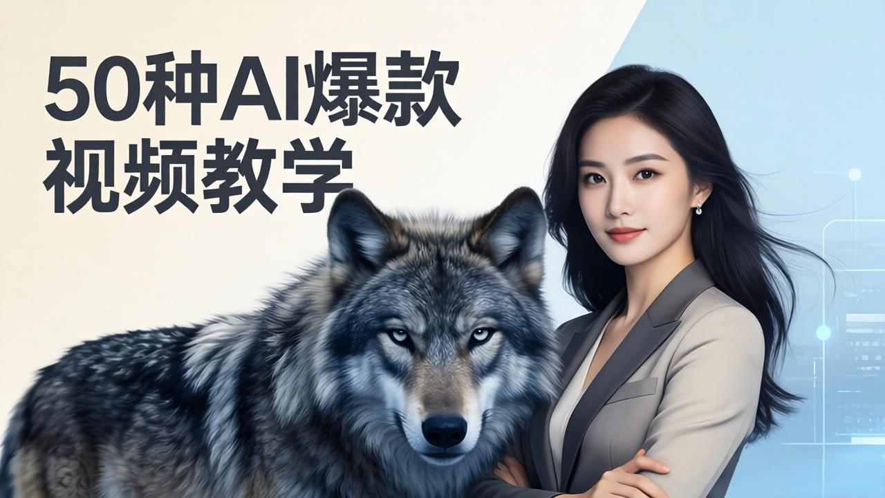 50种AI爆款视频教学：影视级古诗词+治愈萌宠+山海经蛟龙，高阶宝典商业落地-副业网