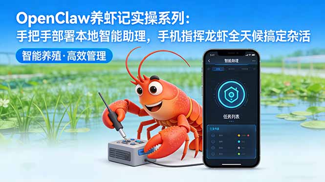 OpenClaw养虾记实操系列-更新：手把手部署本地智能助理，手机指挥龙虾全天候搞定杂活-副业网