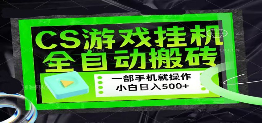 CSGO游戏挂机捡漏搬砖，超稳定的项目，带领1000+小白实现日入500+-副业网