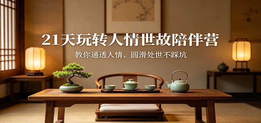 21天玩转人情世故陪伴营：教你通透人情、圆滑处世不踩坑-副业网