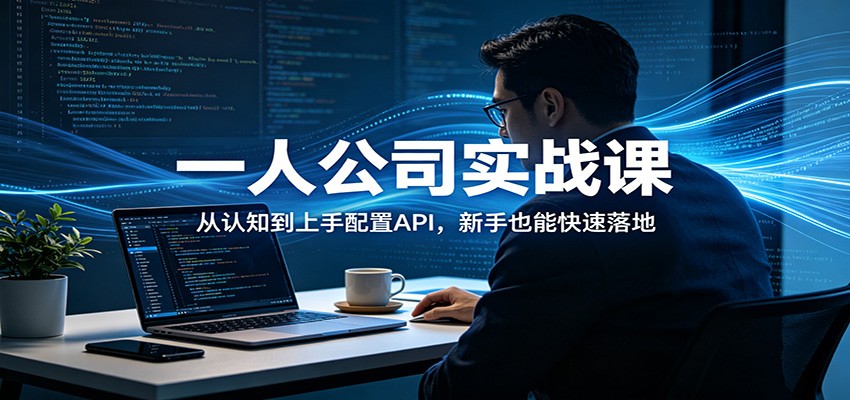一人公司实战课：从认知到上手配置API，新手也能快速落地-副业网