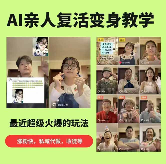 图片[2]-思念亲人AI视频教程：亲人复活+人物替换技术，条条几万赞爆款作品制作-副业网