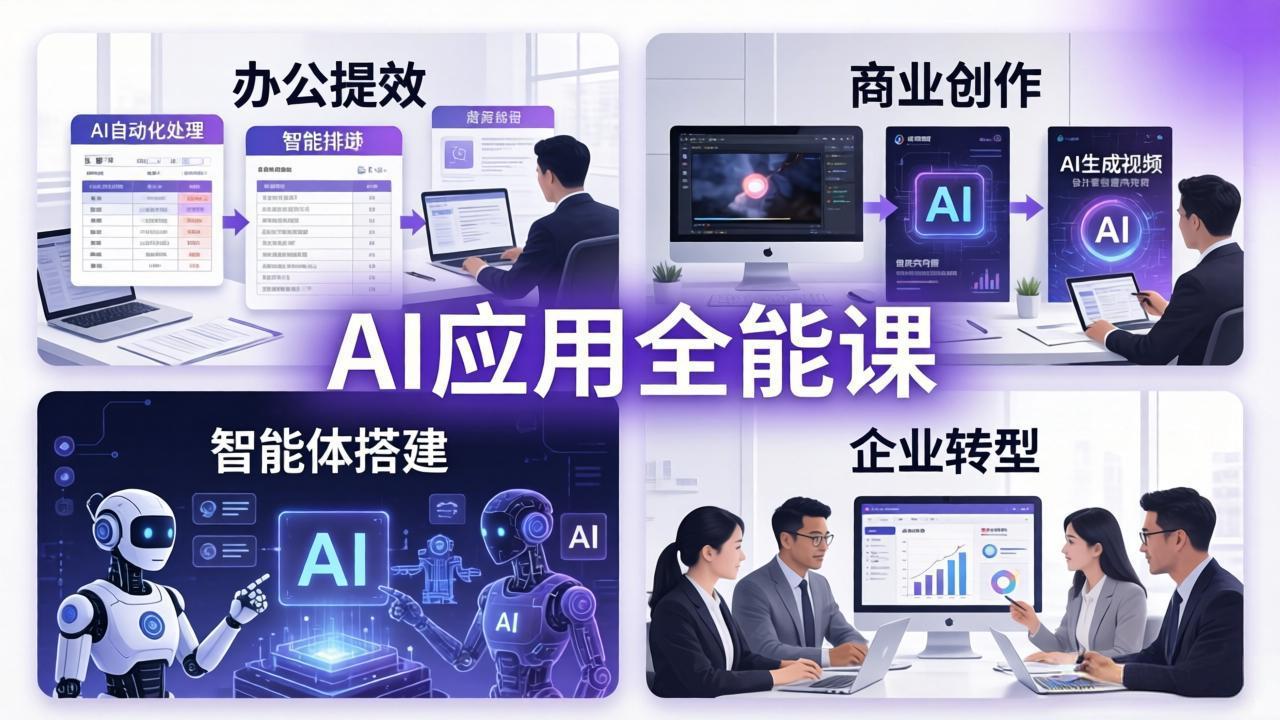 AIGC 应用师全能课-更新：办公提效、商业创作、智能体搭建、企业转型，一站式学会AI应用-副业网