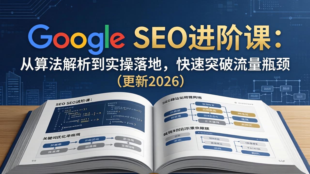 Google SEO进阶课：从算法解析到实操落地，快速突破流量瓶颈(更新2026-副业网