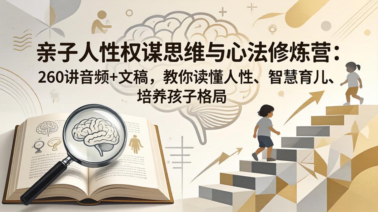 亲子人性权谋思维与心法修炼营：260讲音频+文稿，教你读懂人性、智慧育儿、培养孩子格局-副业网