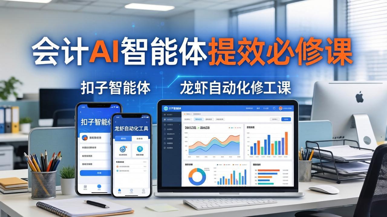 财务会计AI智能体提效必修课：扣子智能体+龙虾自动化+报表分析，一站式提升财务工作效率-副业网