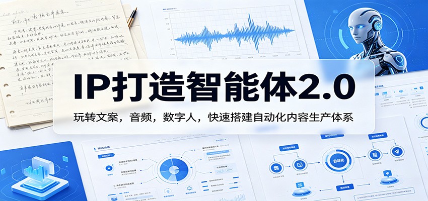 IP打造智能体2.0：玩转文案，音频，数字人，快速搭建自动化内容生产体系-副业网