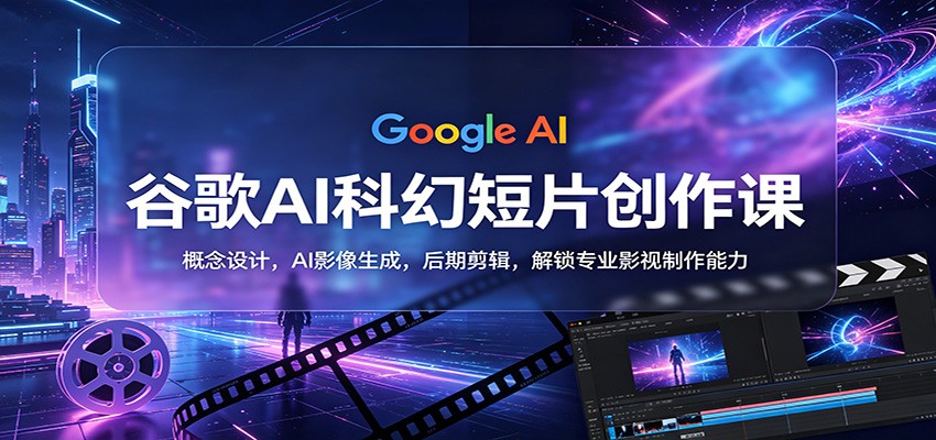 谷歌AI科幻短片创作课：概念设计，AI影像生成，后期剪辑，解锁专业影视制作能力-副业网