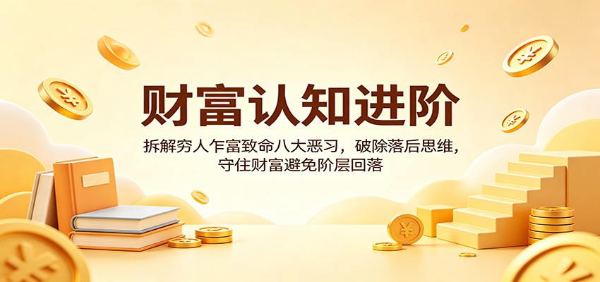 财富认知进阶：拆解穷人乍富致命八大恶习，破除落后思维，守住财富避免阶层回落-副业网