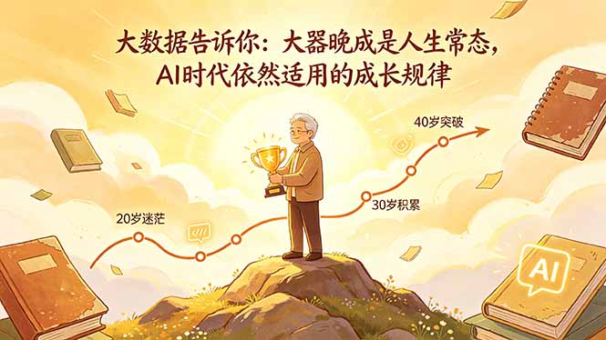 付费文章：大数据告诉你：大器晚成是人生常态，AI 时代依然适用的成长规律-副业网