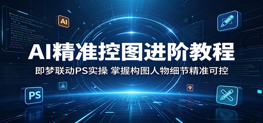 AI精准控图进阶教程：即梦联动PS实操，掌握构图人物细节精准可控-副业网