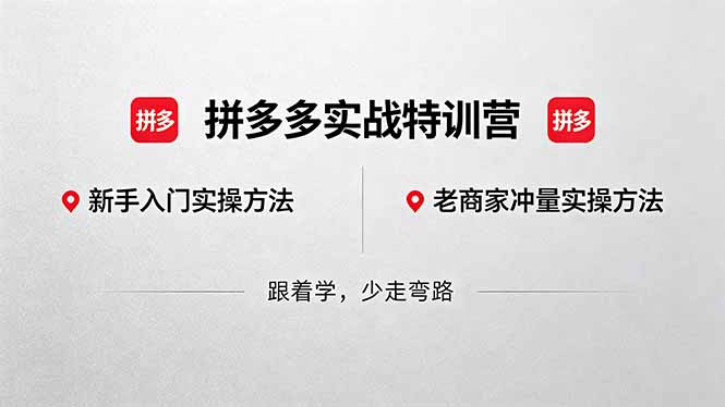 拼多多实战特训营(更新5月15-副业网