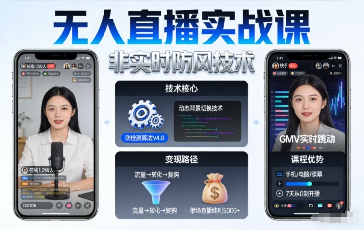 宝子哥无人直播实战课，非实时防风技术，聚焦抖音快手等平台直播带货，轻松开启直播变现之路(更新2026年5月17日)-副业网