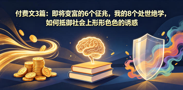 付费文3篇:即将变富的6个征兆,我的8个处世绝学,如何抵御社会上形形色色的诱惑-副业网