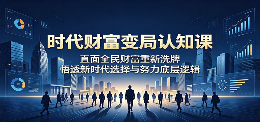 时代财富变局认知课：直面全民财富重新洗牌，悟透新时代选择与努力底层逻辑-副业网