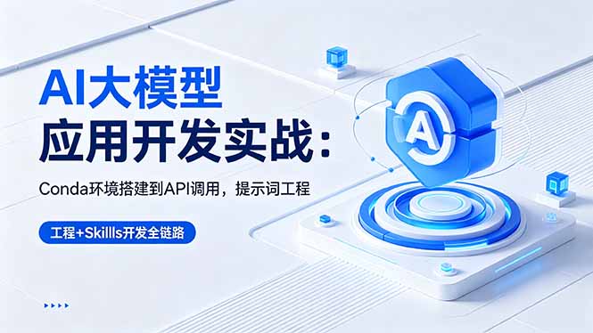 AI 大模型应用开发实战：Conda环境搭建到API调用，提示词工程+Skills开发全链路-副业网