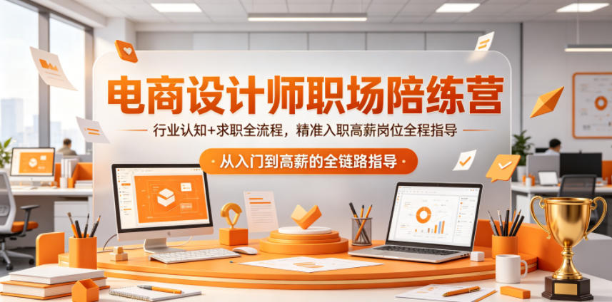 电商设计师职场陪练营,行业认知+求职全流程,精准入职高薪岗位全程指导-副业网